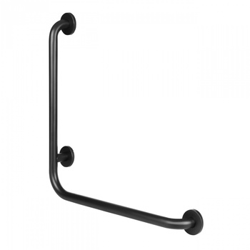 Poręcz kątowa dla niepełnosprawnych Sanjo 60x60 cm  90° stal czarna 32-PK60SBL