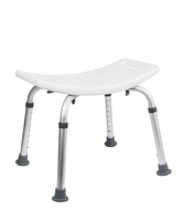 Biały Prostokątny Taboret Higieniczny Seria „PRO” z Antypoślizgowymi Nakładkami, Regulacja Wysokości, Atest PZH 07639 Bisk